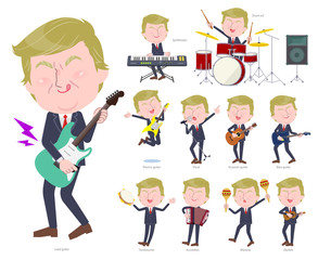 no face Blond hair suit man_pop music