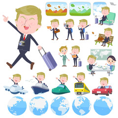 no face Blond hair suit man_travel