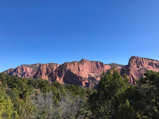 Fototapeta na wymiar Zion National Park with Kolob Canyons in Utah