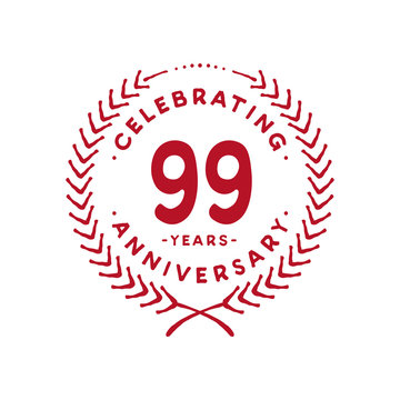 99 years design template. 99th logo. Vector and illustration.