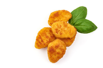 American fast food. Fried Chicken nuggets, isolated on white background