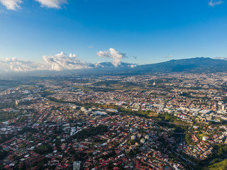 Beautiful aerial view of San Jose City in Costa Rica 