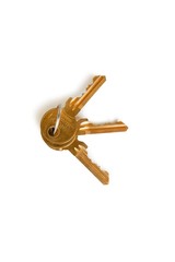 Set of keys over white background