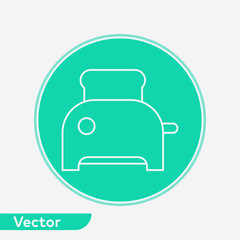 Toaster vector icon sign symbol