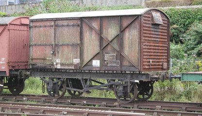 Obraz premium old train on railway