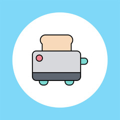 Toaster vector icon sign symbol