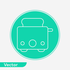 Toaster vector icon sign symbol