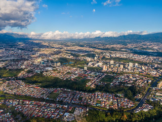 Beautiful aerial view of San Jose City in Costa Rica 