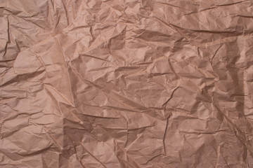 Brown crumpled wrapping paper background