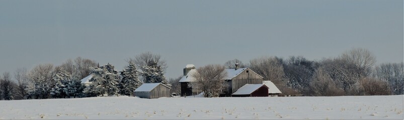Midwest Farm in the Winter