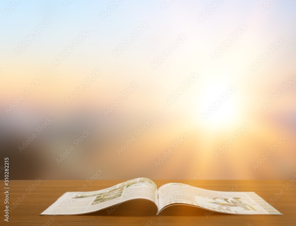 Canvas Prints holy bible book on a wooden background - Canvas Prints