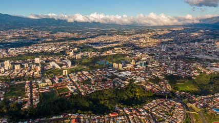 Obraz premium Beautiful aerial view of San Jose City in Costa Rica 