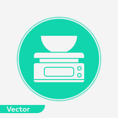 Kitchen scale vector icon sign symbol