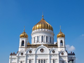 Fototapeta na wymiar Orthodox Cathedral of Christ the Savior in Moscow, Russia