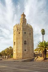 Fototapeta na wymiar Torre del Oro, Tower of Gold, Seville, Spain