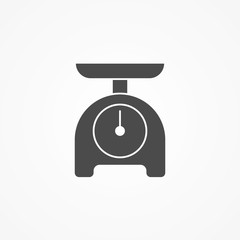 Kitchen scale vector icon sign symbol