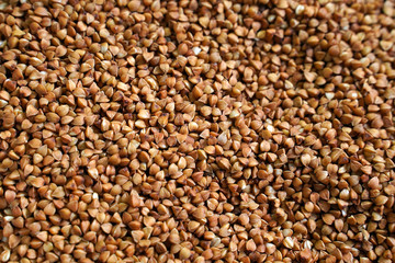 buckwheat for food textures, background, harvest