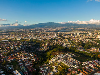 Beautiful aerial view of San Jose City in Costa Rica 