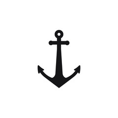 Anchor icon design. Sailor symbol isolated on white background. Vector illustration