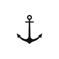 Anchor icon design. Sailor symbol isolated on white background. Vector illustration