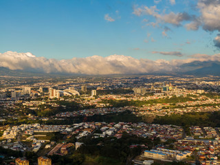 Beautiful aerial view of San Jose City in Costa Rica 