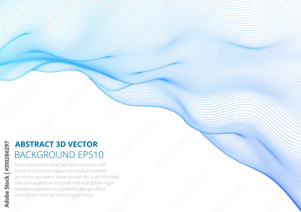 Poster abstract background with geometric waves. copy space for text.