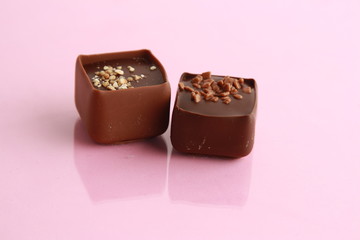 Delicious assorted bonbons cocoa chocolates from Belgium