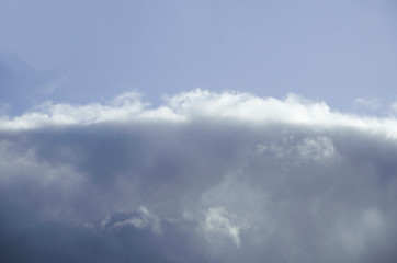 Background of blue sky and white clouds.