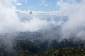 clouds over the mountains