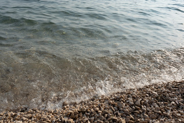 sea waves on shore of the sea