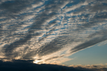 View of the clouds in the evening sky