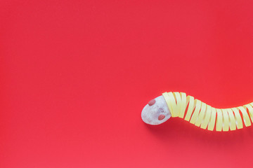 Serpentine for Christmas tree in the form of worms