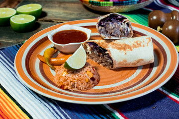 Mexican food mix colorful background Mexico