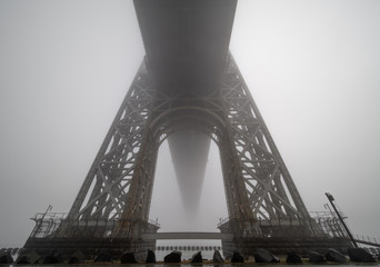 Fog. George Washington bridge in a foggy day