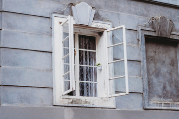 windows of an old house