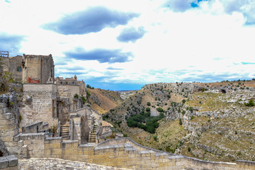 Fototapeta na wymiar Vista panoramica Matera Basilicata Italia