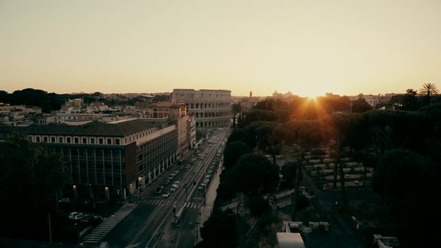 Colosseum, Rome Sunset Timelapse