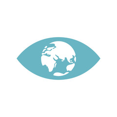 Global vision sign,eye icon,search symbol,business concept. Vector illustration