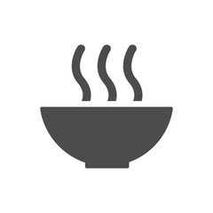 Soup meal vector icon, hot food symbol. Modern, simple flat vector illustration for web site or mobile app