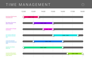 Time management concept. Infographic design template. Vector