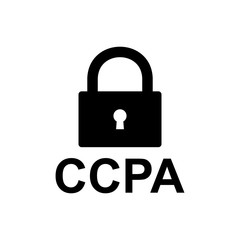 CCPA icon with lock. Vector eps10