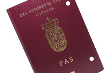 Invalid european passport isolated on white background.