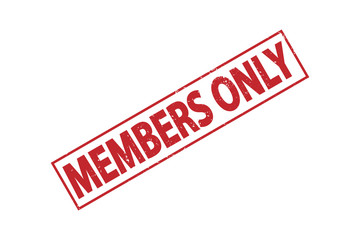 Members only stamp with grunge effect