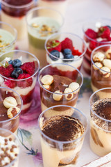 dessert at the counter of the street food festival