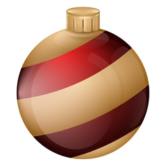 Obraz premium Red and golden christmas ball