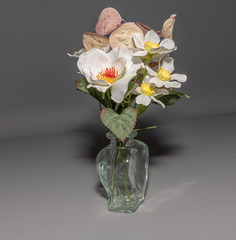 isolated artificial flowers