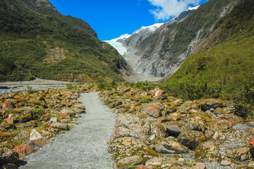 Fototapeta na wymiar Franz Josef Glacier landscape on the South Island of New Zealand
