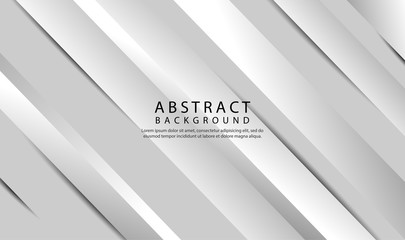 Geometric white and gray color background with abstract style. Modern design template concept. Decorative web layout, poster, banner, brochure, etc. Vector illustration