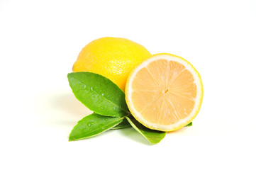 Lemon isolated on white background