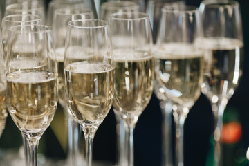 glasses of champagne